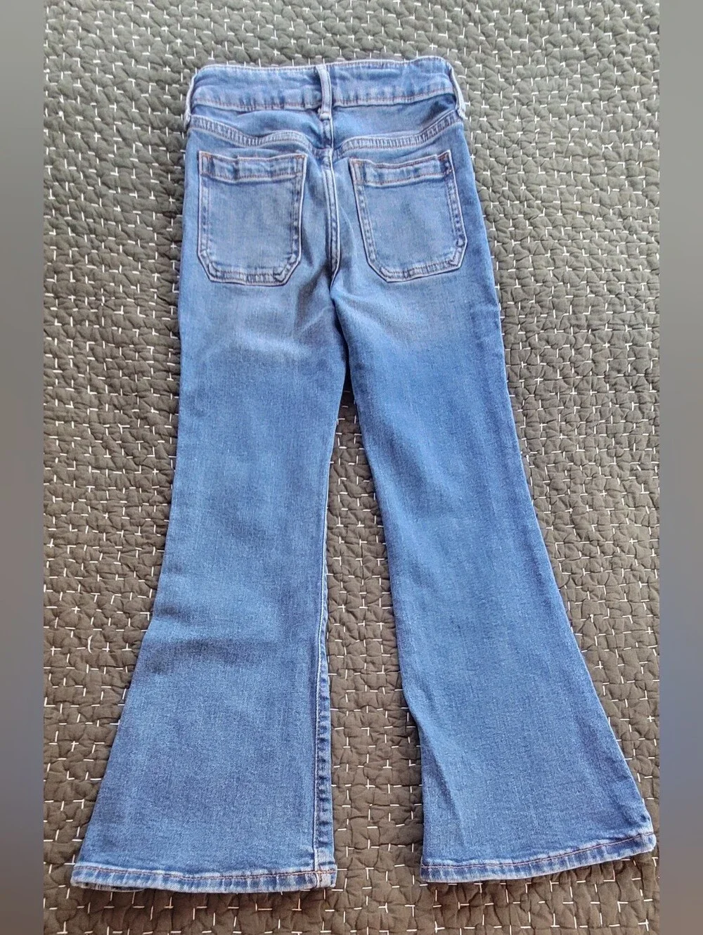 Gap 70's Flare High Rise Jeans And Boho Cropped Top-Size 8